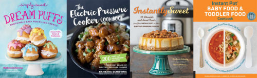 The four cookbooks written by Barbara Schieving