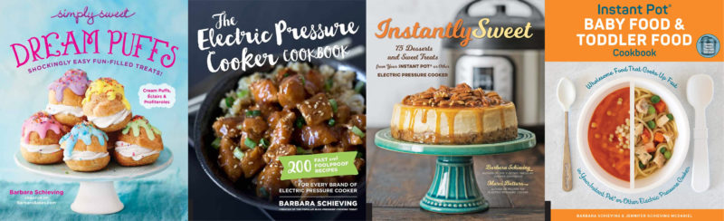 The four cookbooks written by Barbara Schieving
