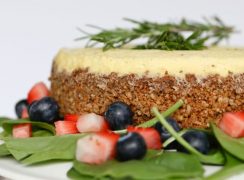 Pressure Cooker (Instant Pot) Blue Cheese Cheesecake with Strawberry Spinach Salad
