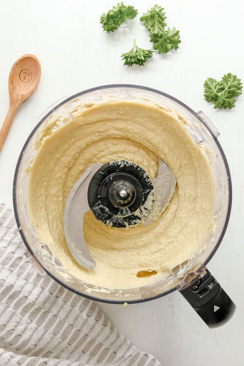 smooth classic hummus in a food processor