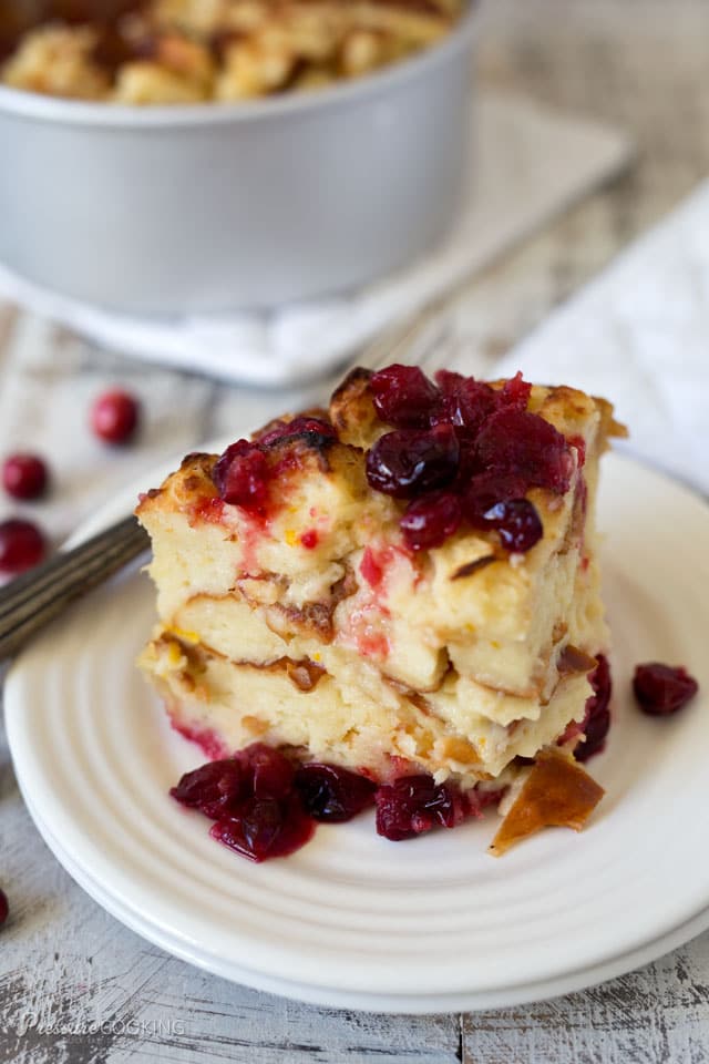 This luscious Pressure Cooker Cranberry Baked French Toast is a perfect holiday breakfast. 