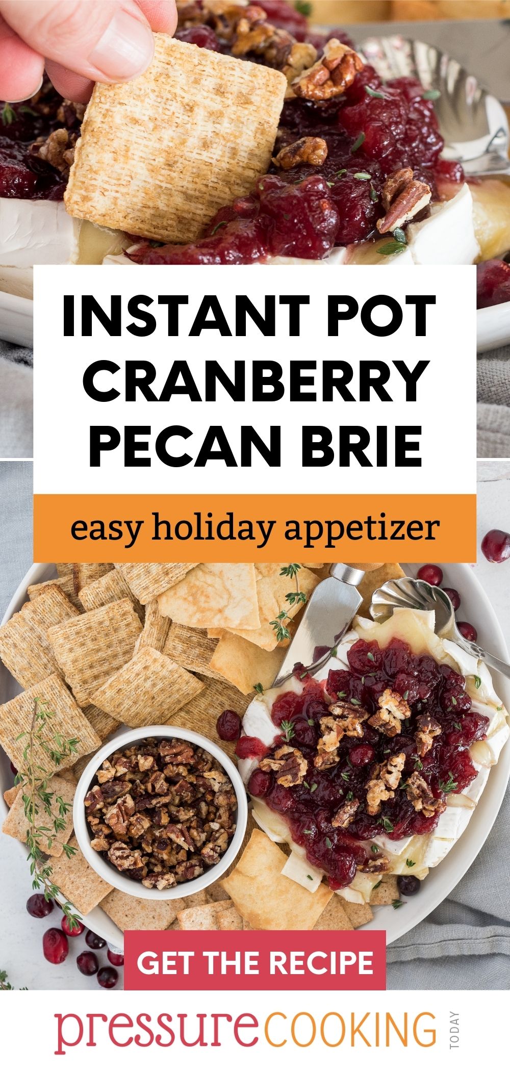 pinterest button for instant pot cranberry baked brie