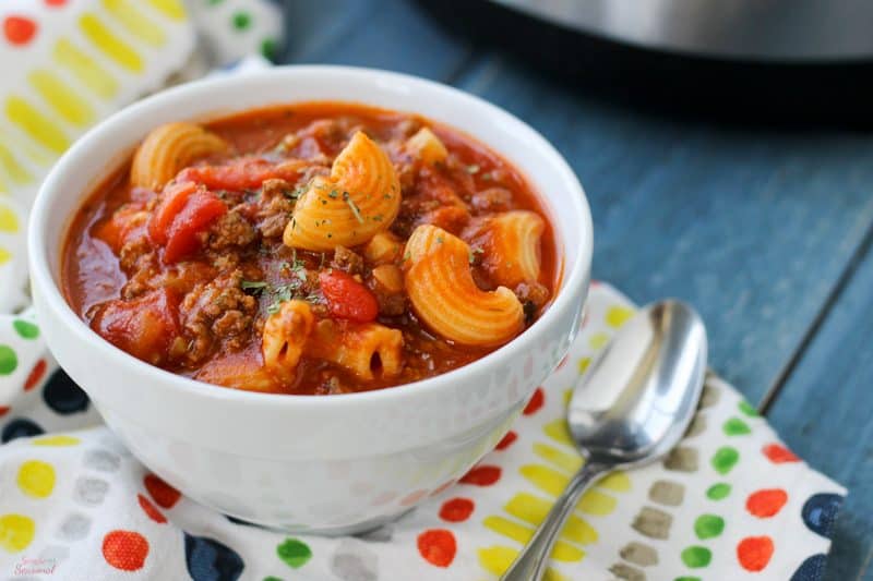 A quick and easy, family friendly Pressure Cooker American Goulash recipe. 