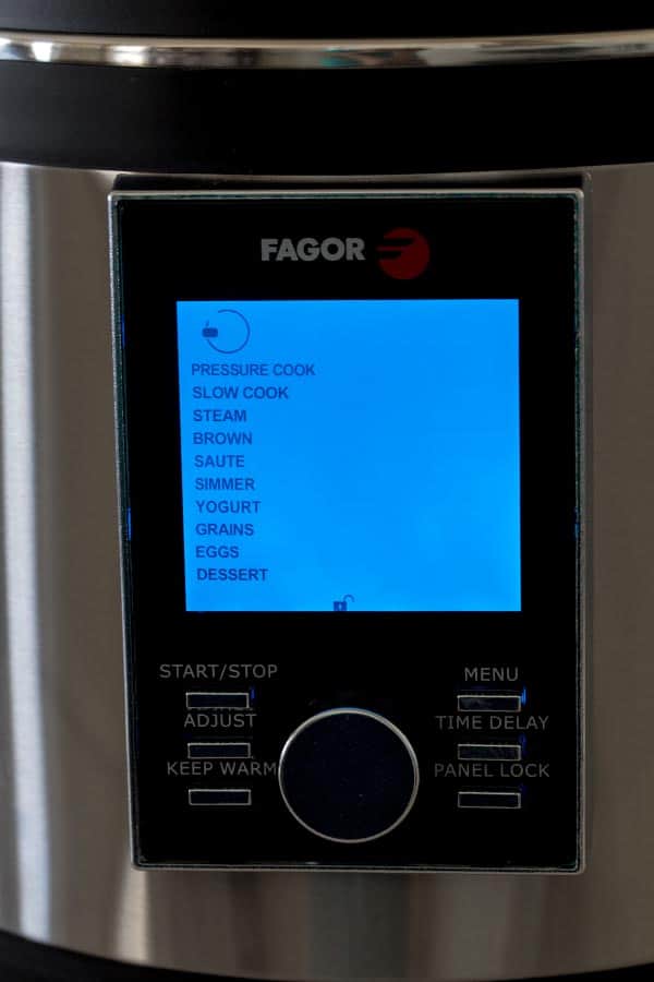 Fagor LUX LCD 6 Quart Multicooker Functions