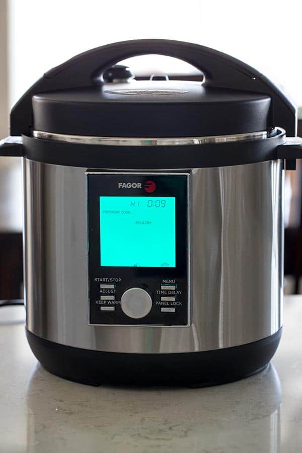 Fagor LUX LCD 6 Quart Multicooker - the LCD screen turns green when pressure cooking. 