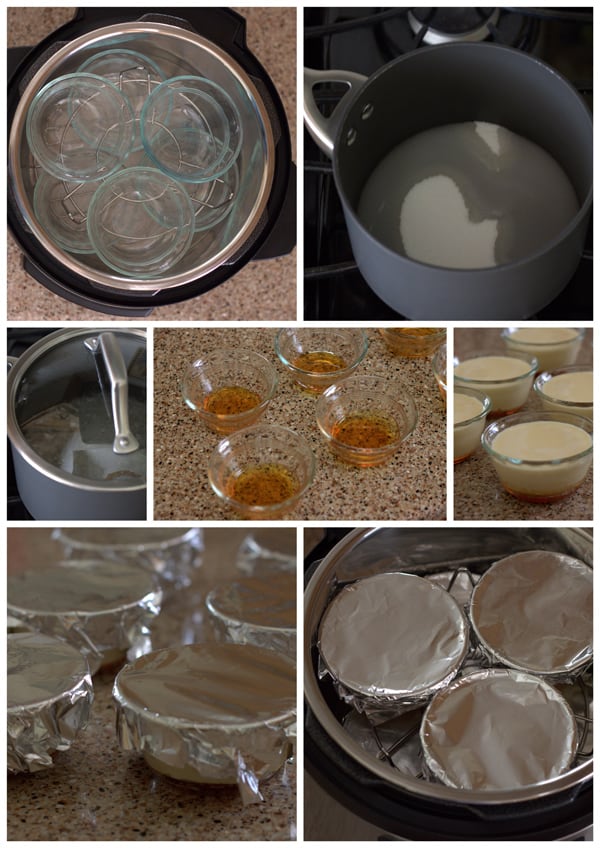 collage on How to make flan in the pressure cooker | Pressure Cooking Today