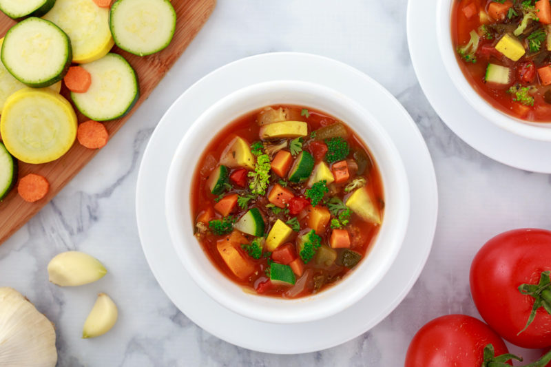 InstaPot / pressure cooker weight loss vegetable soup, with lots of fresh vegetables