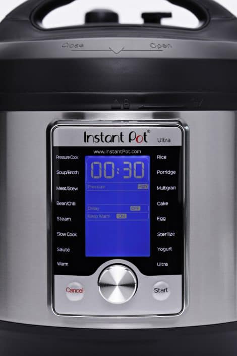Close up of the dial on the Instant Pot Ultra