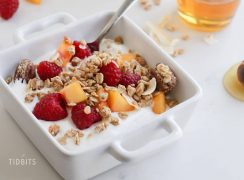 Pressure Cooker (Instant Pot) Yogurt in a white bowl