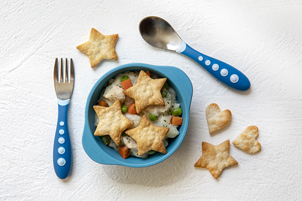 Deconstructed chicken pot pie from the Instant Pot Baby & Toddler Food Cookbook
