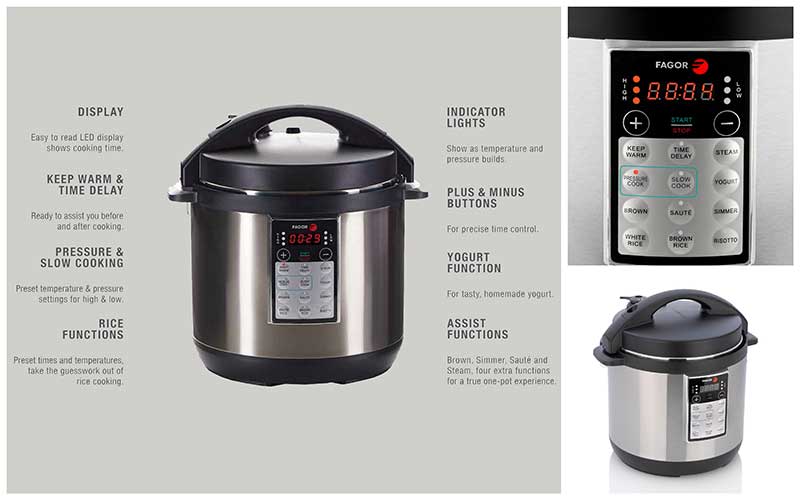 Top Rated Fagor LUX 8 Quart Multi-Cooker Features