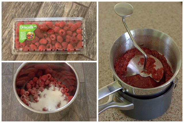 collage of making-Pressure-Cooker-Raspberry-Curd