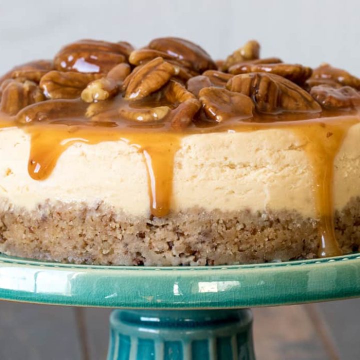 Instant Pot Caramel Pecan Cheesecake by Pressure Cooking Today