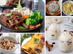 collage of Easy Recipes to make in the Instant Pot, Ninja Foodi, Crockpot Express, or any other brand of electric pressure cooker