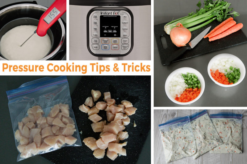collage of pressure cooker tips and tricks