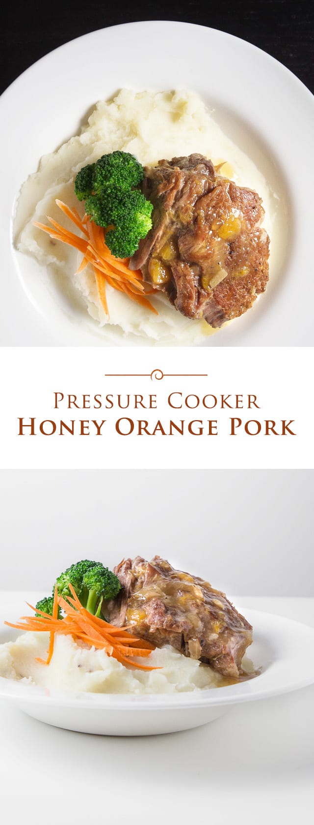 titled photo collage - Pressure Cooker Honey Orange Pork 