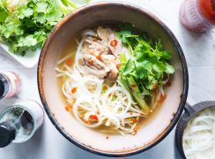 bowl of Pressure Cooker (Instant Pot) Pho Ga