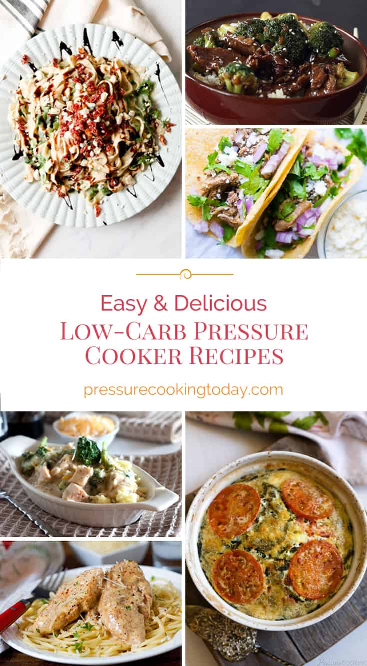 Check out this roundup of Low-Carb Pressure Cooker Recipes! Whatever low-carb diet you follow—Keto, Paleo, Whole 30, or South Beach Diet—break out your Instant Pot and whip up a meal that’s low on carbs and high in flavor.  via @PressureCook2da