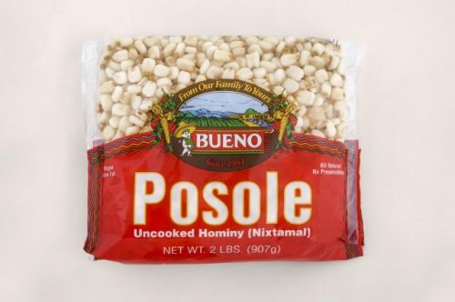 package of posole (uncooked hominy)