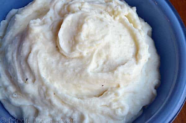 close up of Creamy Mashed Potatoes in the Pressure Cooker