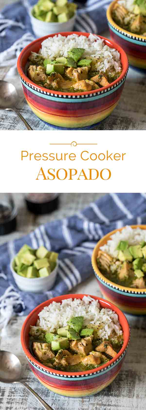 Asopado is a sort of a cross between soup and paella. This&nbsp;Pressure Cooker Asopado is quick and easy to make and has a bright fresh flavor.&nbsp;