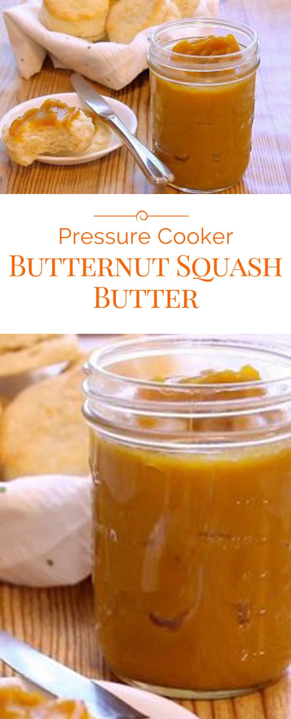 photo collage of Pressure Cooker Butternut Squash Butter