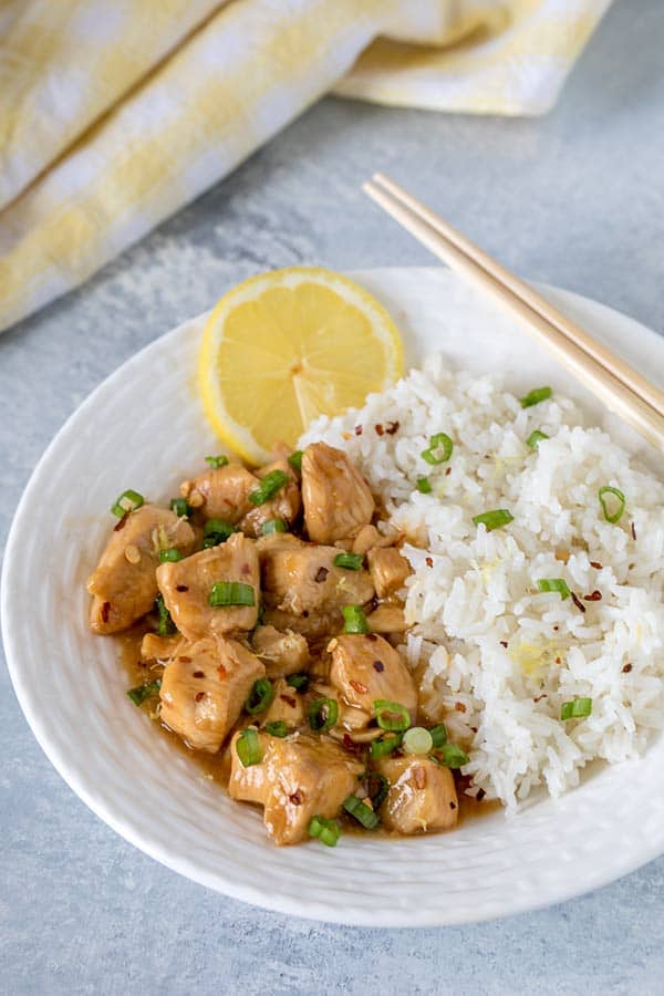 Pressure Cooker Chinese Lemon Chicken - one of my favorite quick and easy pressure cooker chicken recipes!