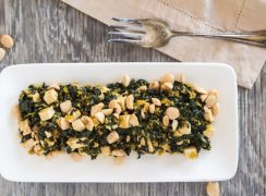 Pressure Cooker (Instant Pot) Kale with Baked Tofu