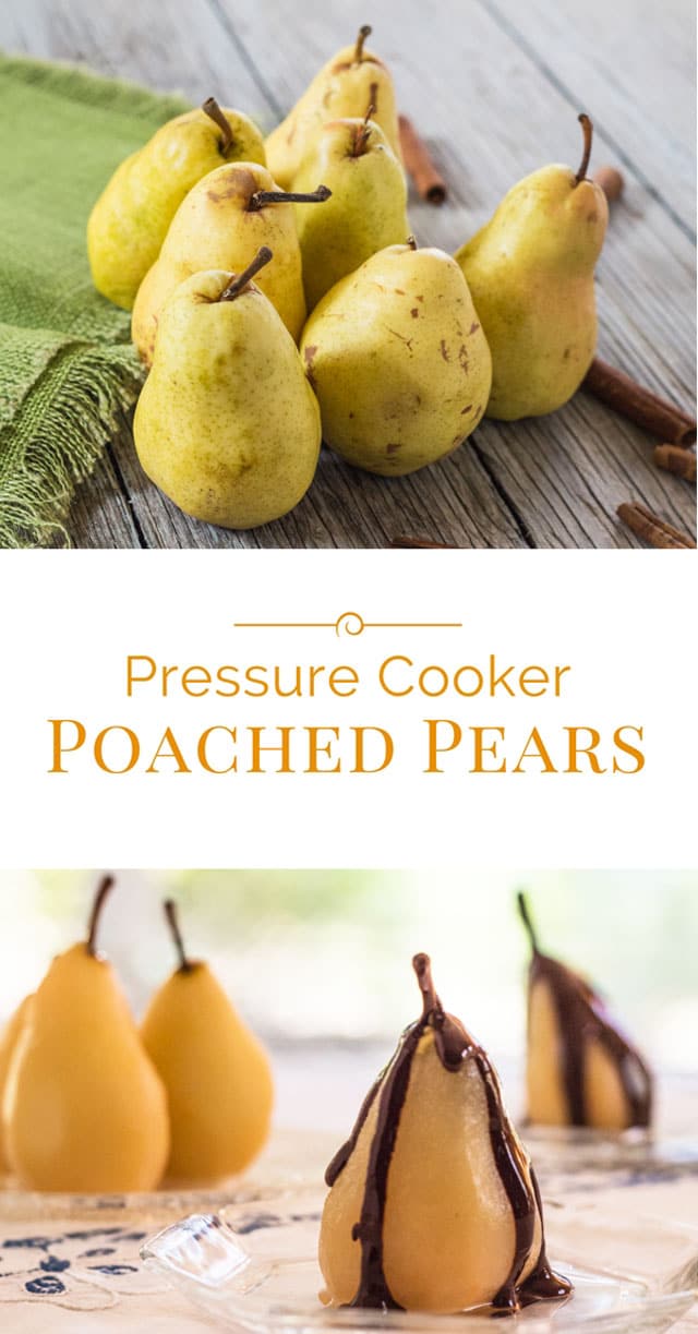 pressure-cooker-poached-pears-with-chocolate-photo-collage