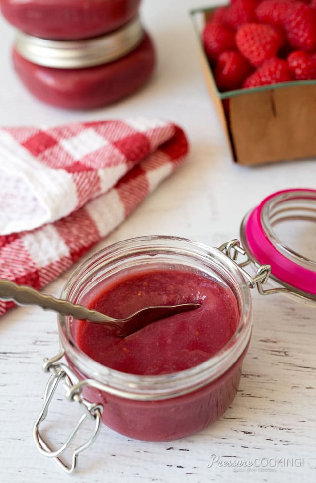 Rich, creamy, tart Pressure Cooker Raspberry Curd is quick and easy to make. A flavorful addition to your favorite dessert, breakfast or even toast. 