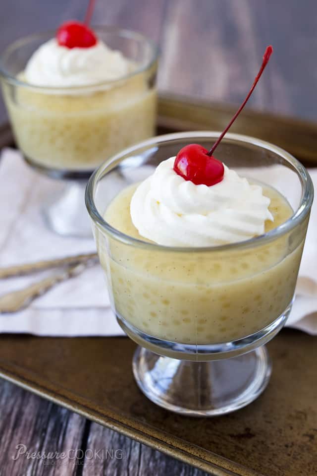 Rich and Creamy Pressure Cooker Tapioca Pudding is quick and easy to make. 