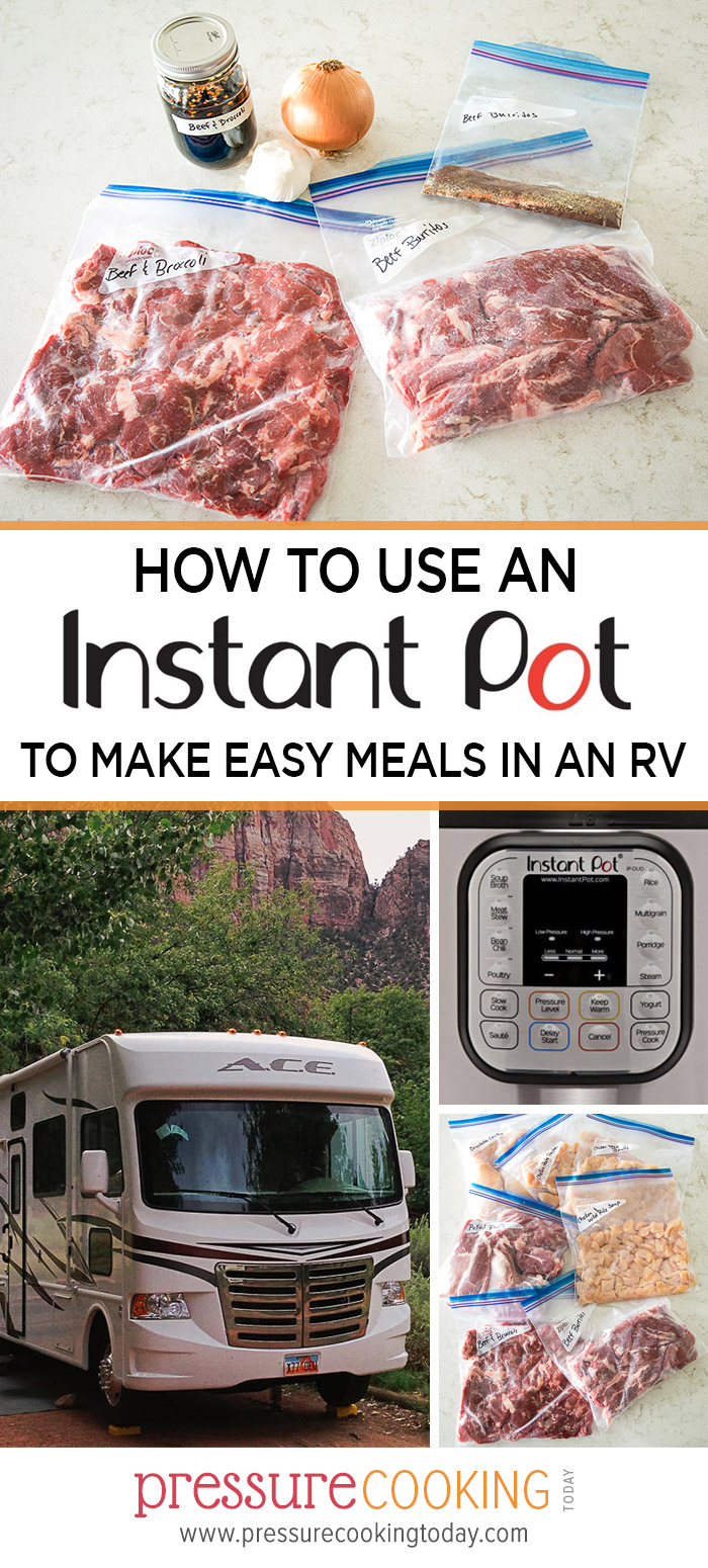 EVERYTHING you need to know about how to use an Instant Pot in your RV. Plus, get a FREE download of my 7-day Instant Pot RV menu and shopping list via @PressureCook2da