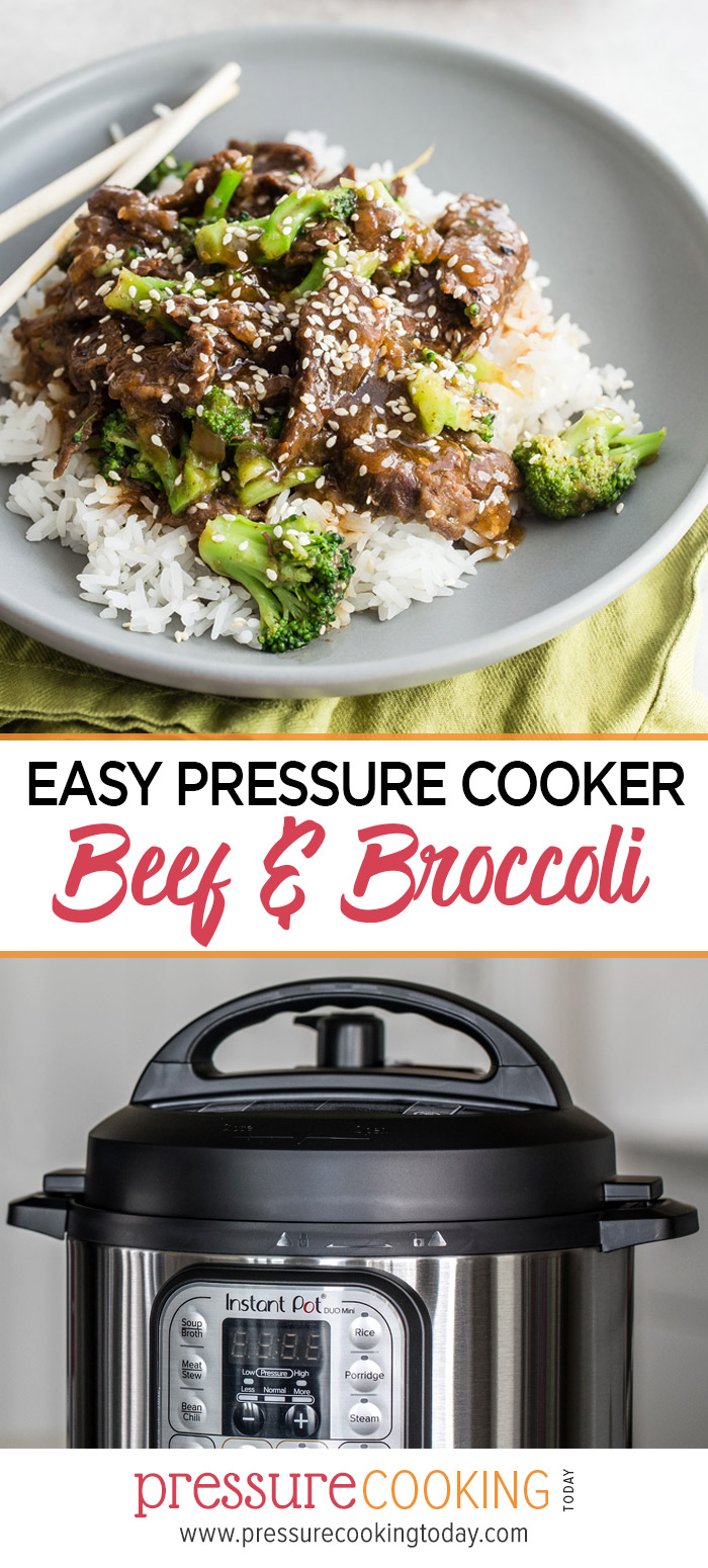 EASY to make and tastes better than take-out! || Instant Pot or Pressure Cooker Beef and Broccoli Recipe via @PressureCook2da