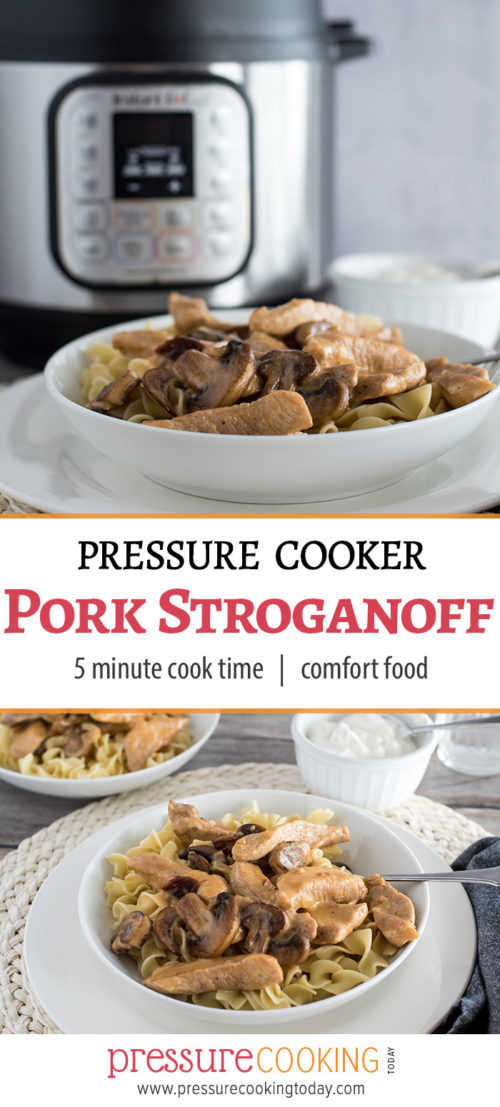 How to Make Pork Stroganoff in a pressure cooker| 5-minute cook time and the perfect comfort food