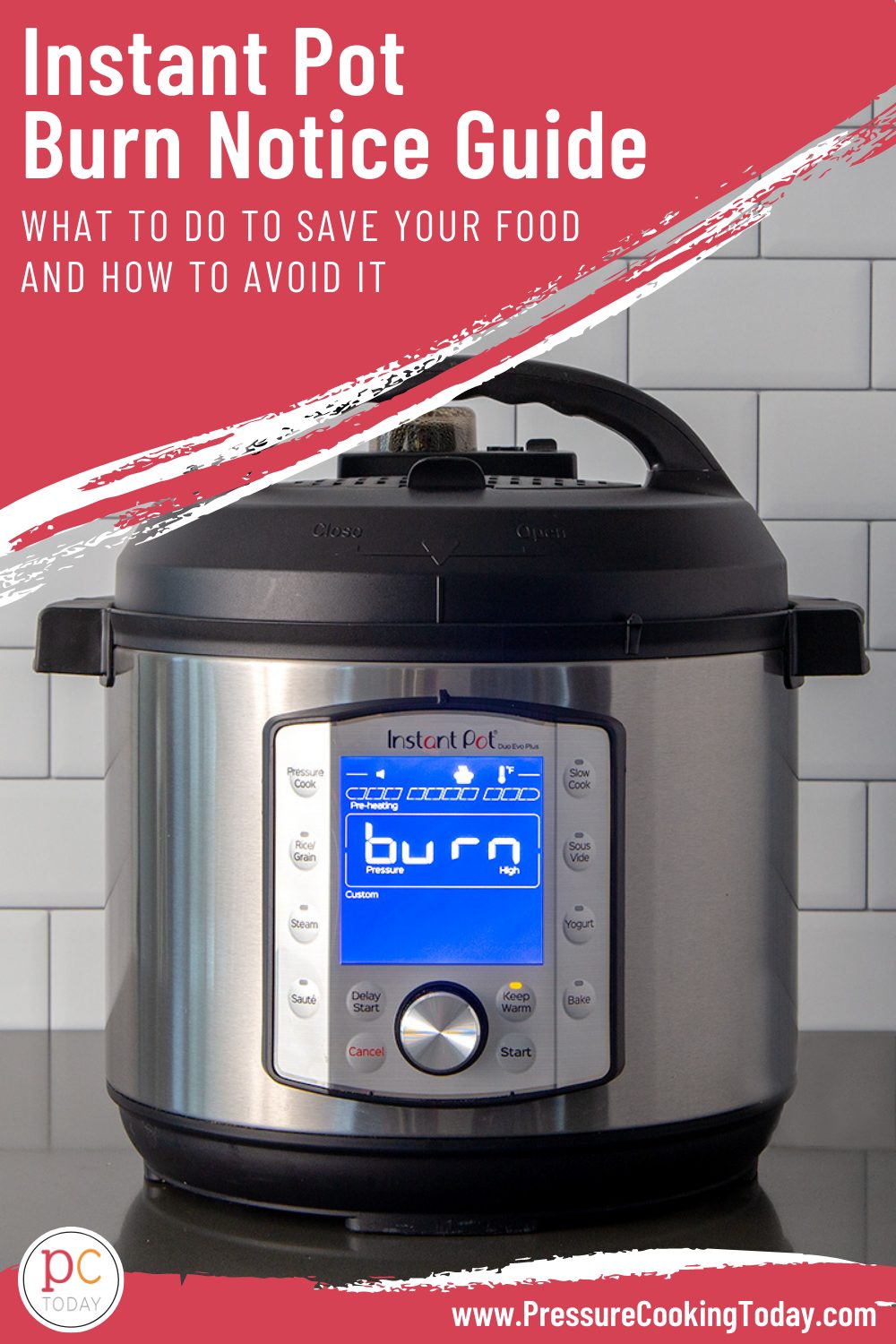 Got the burn notice? DON'T PANIC!!! You can save your meal! Learn what to do when you see the Instant Pot burn notice to save your dinner and enjoy a burn-free meal. Plus, learn how to avoid the Instant Pot burn message in the future. via @PressureCook2da