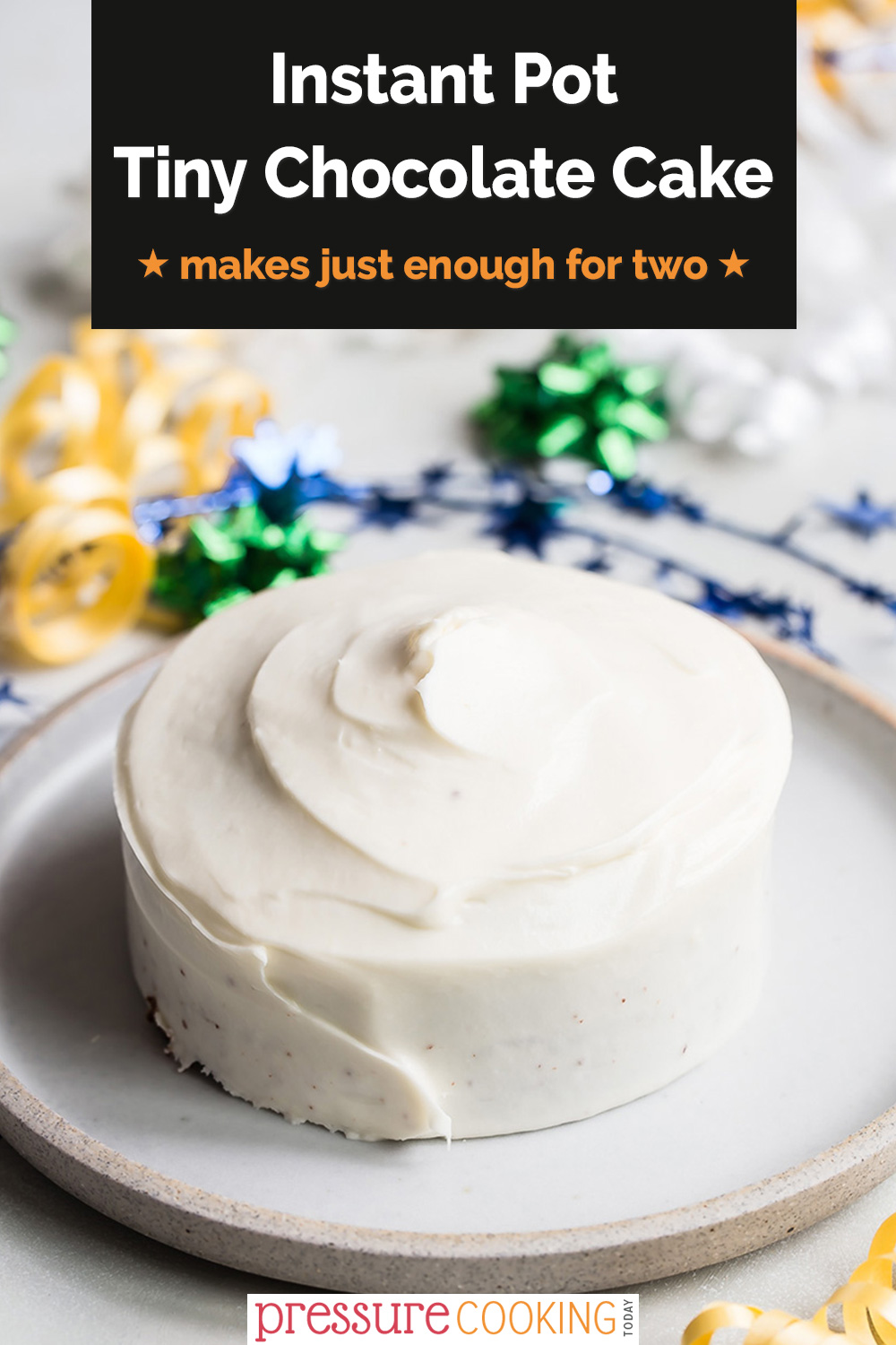 Easy Cake for Two or 1st Birthday Smash Cake that You Can Make in Your Instant Pot via @PressureCook2da