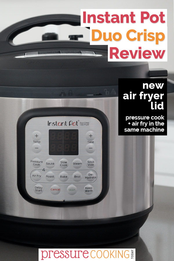 Instant Pot Duo Crisp pressure cooker and air fryer in one review.