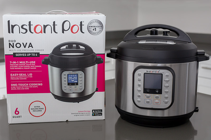 Instant Pot Duo Nova removed from the box.