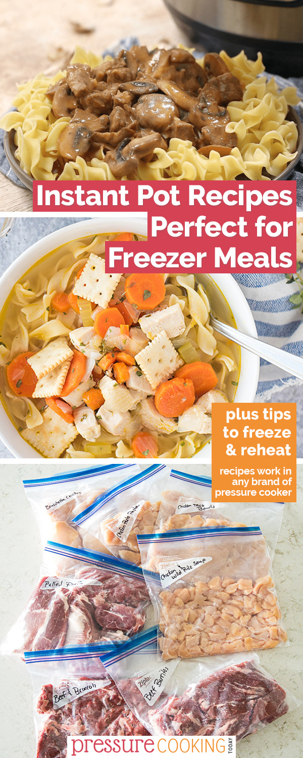 These are the BEST Instant Pot Freezer Meals to cook now and freeze for later! Make a double batch of these family favorites to stock your freezer with ready-to-eat, nutritious, and delicious meals! #PressureCookingToday #InstantPotRecipes via @PressureCook2da