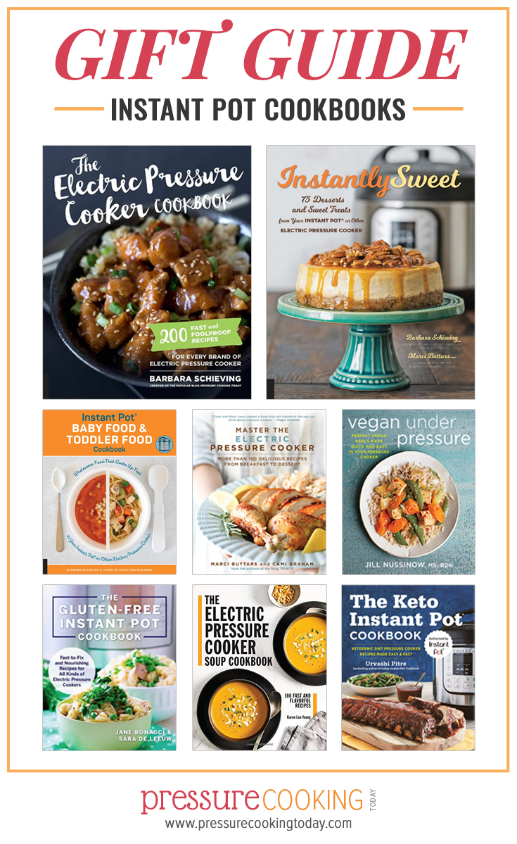 Pinterest image promoting Instant Pot cookbook gift guide for pressure cooker lovers