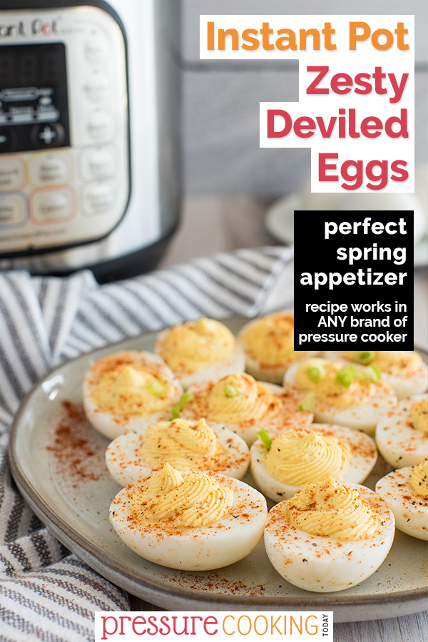 Use up your hard-boiled eggs from Easter! Deviled eggs are a delicious treat to make from Instant Pot hard boiled eggs. Plus, get my secret ingredient for UNFORGETTABLE Deviled Eggs. #pressurecooker #instantpot #eggs #appetizer via @PressureCook2da