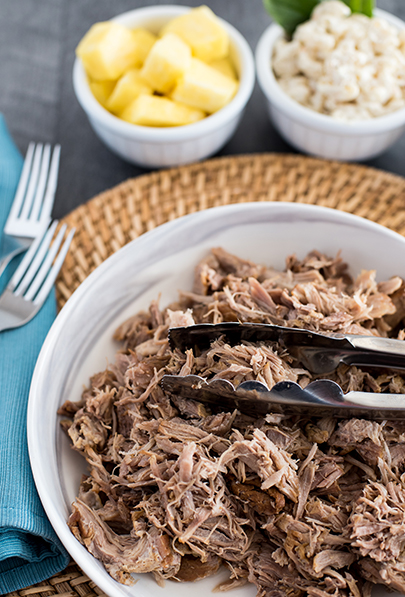 InstaPot Pulled Pork recipe, plated and ready to serve