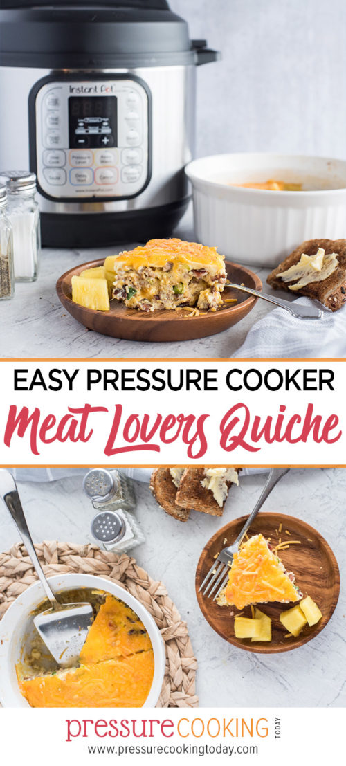 Easy Instant Pot / Pressure Cooker Meat Lovers Quiche Recipe by Pressure Cooking Today