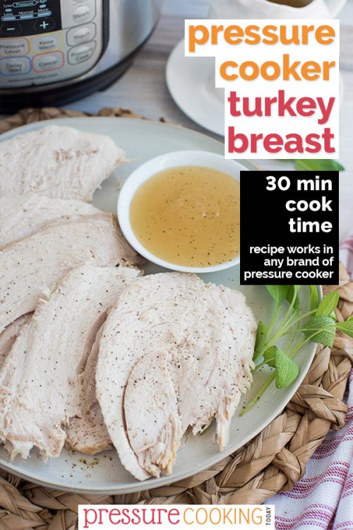 Pinterest image for sliced Thanksgiving turkey breasts