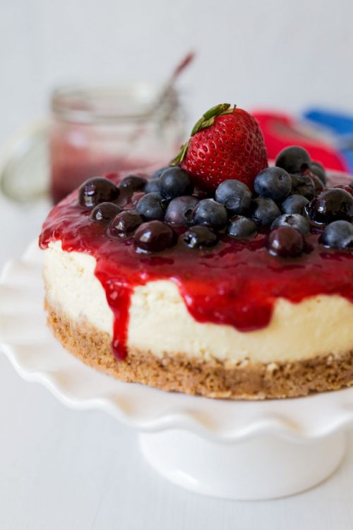 Red, White, and Blue Pressure Cooker Cheesecake