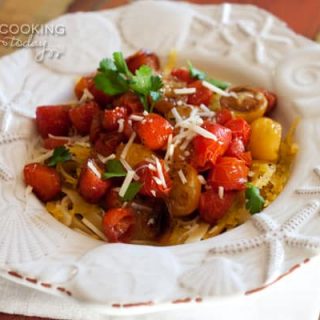 Pressure Cooker (Instant Pot) Spaghetti Squash with Roasted Tomatoes