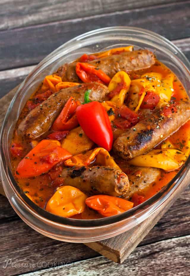 Teri\'s Pressure Cooker Sausage and Peppers recipe on Pressure Cooking Today.