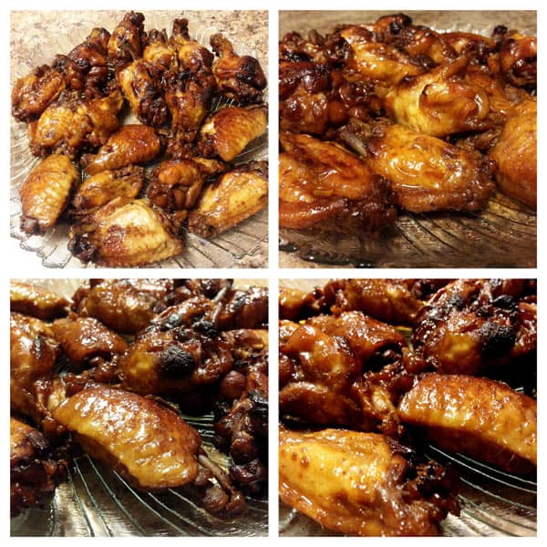 collage of Pressure Cooker (Instant Pot) Teriyaki Chicken Wings