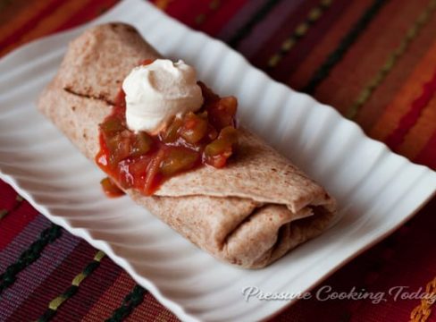 Pressure Cooker (Instant Pot) Thai Chicken Burrito