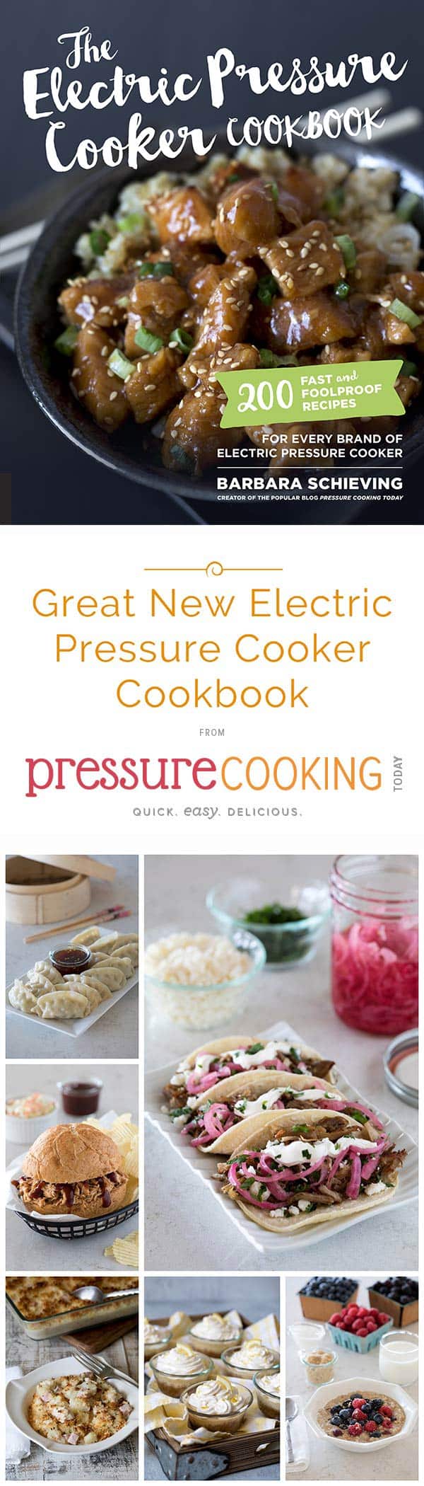 The Electric Pressure Cooker Cookbook - If you love the recipes on Pressure Cooking Today, you\'re going to love the cookbook. Thanks for pre-ordering it!
